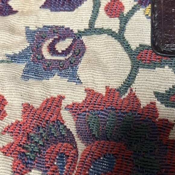 FOSSIL Vintage-Styled Embroidered Fabric Saddle Shoulder Bag 14"x11" - Picture 14 of 16